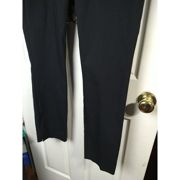 Zara Woman XL Pants Ankle Black Straight Stretch Waist Pocket Officewear - Picture 3 of 12